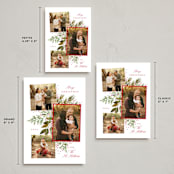 "Scrapbook Pines" - Holiday Cards in Cherry by Alethea and Ruth - Formats Available