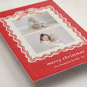 "Brushed Bow" - Holiday Cards in Cranberry by Kercia Jane - Detail