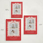 "Brushed Bow" - Holiday Cards in Cranberry by Kercia Jane - Formats Available