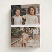 "Deux" - Holiday Cards in Cloud by Nicole Walsh - Folded Card