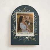 "Holly + Olive" - Holiday Cards in Juniper by Wildfield Paper Co - Front