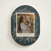 "Holly + Olive" - Holiday Cards in Juniper by Wildfield Paper Co - Front