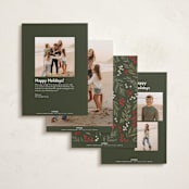 "Holly + Olive" - Holiday Cards in Wreath by Wildfield Paper Co - Back of Card Options