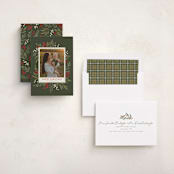 "Holly + Olive" - Holiday Cards in Wreath by Wildfield Paper Co - Assembled
