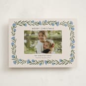 "wreath wrap" - Holiday Cards in Blue Spruce by Jen Owens - Front
