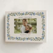 "wreath wrap" - Holiday Cards in Blue Spruce by Jen Owens - Folded Card