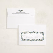 "wreath wrap" - Holiday Cards in Blue Spruce by Jen Owens - FREE Recipient Addressing