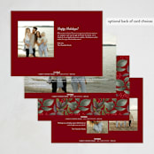 "Christmas Greens" - Holiday Cards in Ruby by Chris Griffith - Back of Card Options