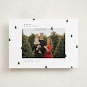 "Scattered Trees" - Holiday Cards in Cotton by Michelle Taylor - Front