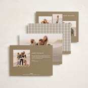 "Scattered Trees" - Holiday Cards in Cotton by Michelle Taylor - Back of Card Options