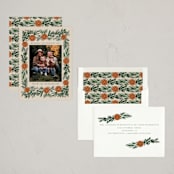"Citrus Frame" - Holiday Cards in Hazelnut by Katharine Watson - Assembled