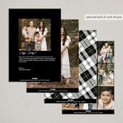 "Surname" - Holiday Cards in Coal by Sarah Brown - Back of Card Options
