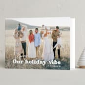 "Our vibe" - Holiday Cards in Snow by Creo Study - Folded Card