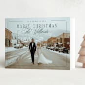 "Marry Christmas" - Holiday Cards in Mistletoe by Keen Peachy - Folded Card