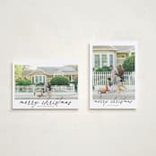 "The Merry" - Holiday Cards in Marshmallow by Tamara Hilje - Photo Orientation Options
