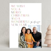 "Colorful Wishes" - Holiday Cards in Marshmallow by Phrosné Barwood - Front