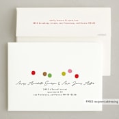 "Colorful Wishes" - Holiday Cards in Marshmallow by Phrosné Barwood - FREE Recipient Addressing