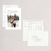 "Holiday Script" - Holiday Cards in Snowfall by Angela Thompson - Assembled