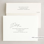 "Holiday Script" - Holiday Cards in Snowfall by Angela Thompson - FREE Recipient Addressing