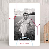"Minimal Joy" - Holiday Cards in Twilight by lena barakat - Front
