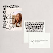 "Joy and Cheer" - Holiday Cards in Coal by Leah Bisch - Assembled