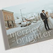 "Merrier and Brighter" - Holiday Cards in Snow by Amy Kross - Detail