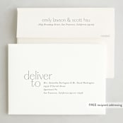 "Merrier and Brighter" - Holiday Cards in Snow by Amy Kross - FREE Recipient Addressing
