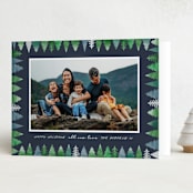 "Trees all around" - Holiday Cards in Midnight by Pati Cascino - Folded Card