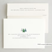 "Trees all around" - Holiday Cards in Midnight by Pati Cascino - FREE Recipient Addressing