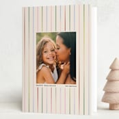 "gradient stripes" - Holiday Cards in Gumdrops by Ellen Schlegelmilch - Folded Card