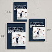 "Totally Wonderful" - Holiday Cards in Navy by Robert and Stella - Formats Available