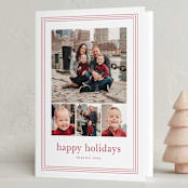 "Classy frame" - Holiday Cards in Poinsettia by Stacey Meacham - Folded Card