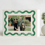 "ricrac" - Holiday Cards in Wreath by Lori Wemple - Folded Card