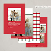 "Nice pup" - Holiday Cards in Poinsettia by Kat Roberts - Back of Card Options