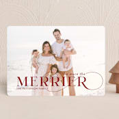 "More and Merrier" - Holiday Cards in Cherry by Yaling Hou Suzuki - Front