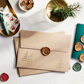 "Dots of joy" - Holiday Cards in Santa by Alexandra Dzh - Real-Foil Envelopes & Wax Seals