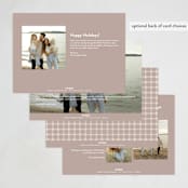 "Blakely" - Holiday Cards in Snow by Amy Kross - Back of Card Options