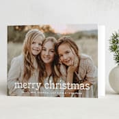 "Blakely" - Holiday Cards in Snow by Amy Kross - Folded Card