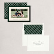 "Classic Frame" - Holiday Cards in Evergreen by Ekko Studio - Assembled