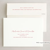 "Merrily Bright" - Holiday Cards in Cherry by Carolyn MacLaren - FREE Recipient Addressing