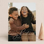 "Refined Christmas" - Holiday Cards in Sunrise by Abi de Leon - Front