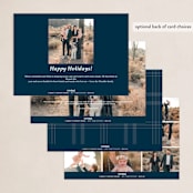"Quarantine Chronicles" - Holiday Cards in Navy by Lisa Assenmacher - Back of Card Options