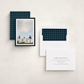 "Bold Frame" - Holiday Cards in Ocean by Stacey Meacham - Assembled