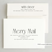 "festive simplicity" - Holiday Cards in Coal by Owl and Toad - FREE Recipient Addressing