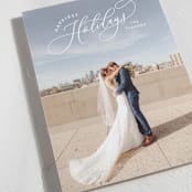 "Angled Script" - Holiday Cards in Snow by Hooray Creative - Detail