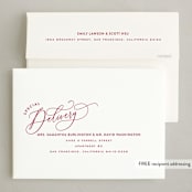 "Angled Script" - Holiday Cards in Snow by Hooray Creative - FREE Recipient Addressing
