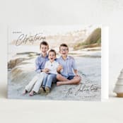 "Christmas Time is Here" - Holiday Cards in Coal by Design Lotus - Folded Card