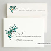 "Christmas Time is Here" - Holiday Cards in Coal by Design Lotus - FREE Recipient Addressing