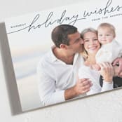 "Scripty Holiday Wishes" - Holiday Cards in Midnight Clear by Kristen Magee - Detail