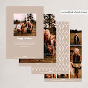"Simple Surname" - Holiday Cards in Snowflakes by Ekko Studio - Back of Card Options